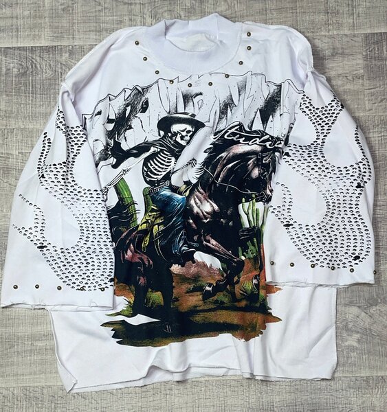 Chemise à motif squelette unique