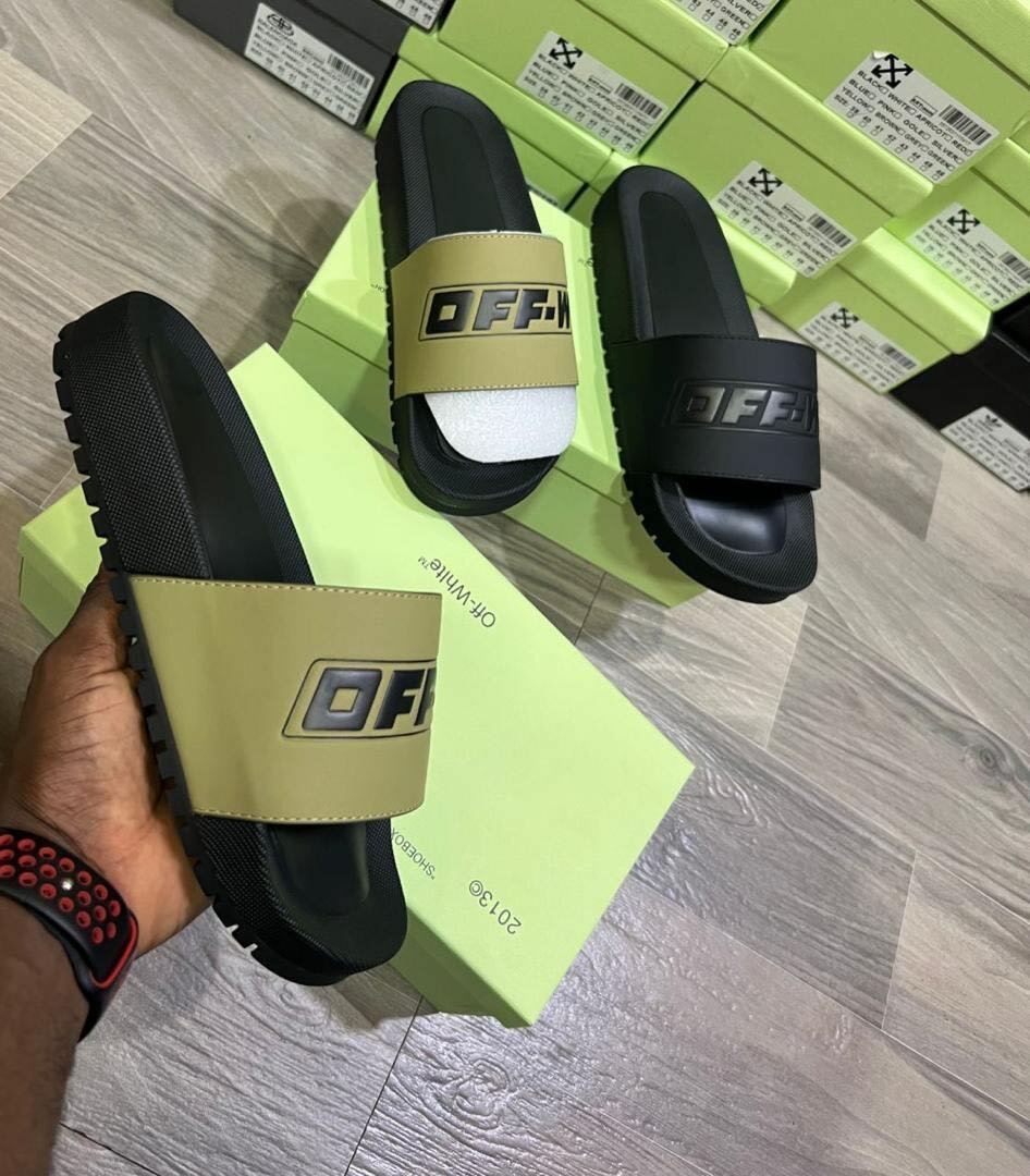 Off-white slippers