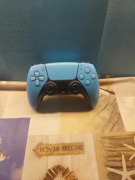 Manette de jeu sans fil bleue