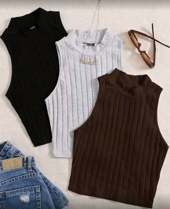 Débardeur côtelé coton