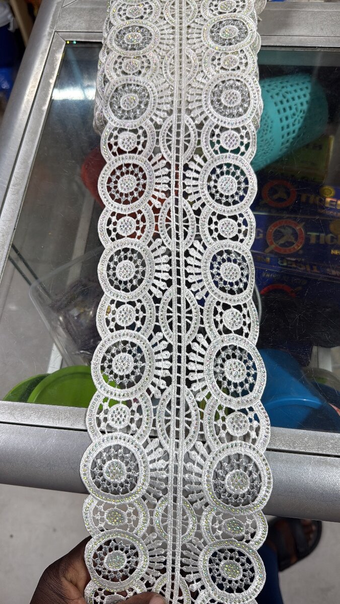 Dentelle blanche décorative