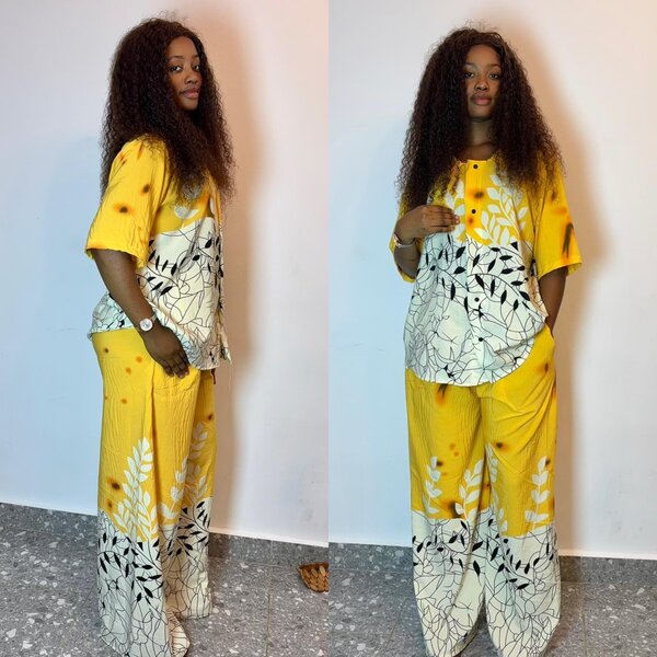 Tenue mixte en pagne africain