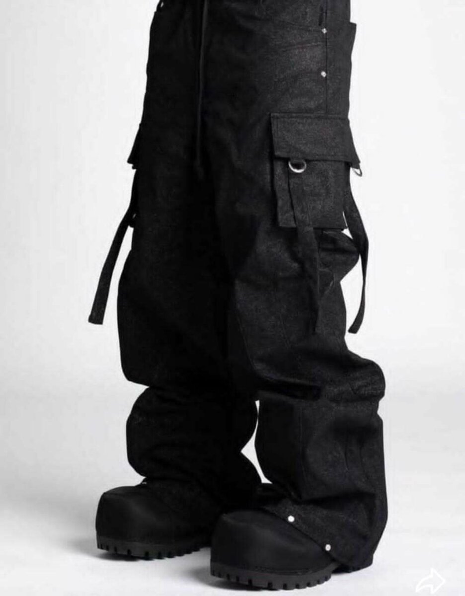 Pantalon cargo noir tendance