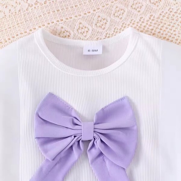 Robe fille Lilas avec Noeud