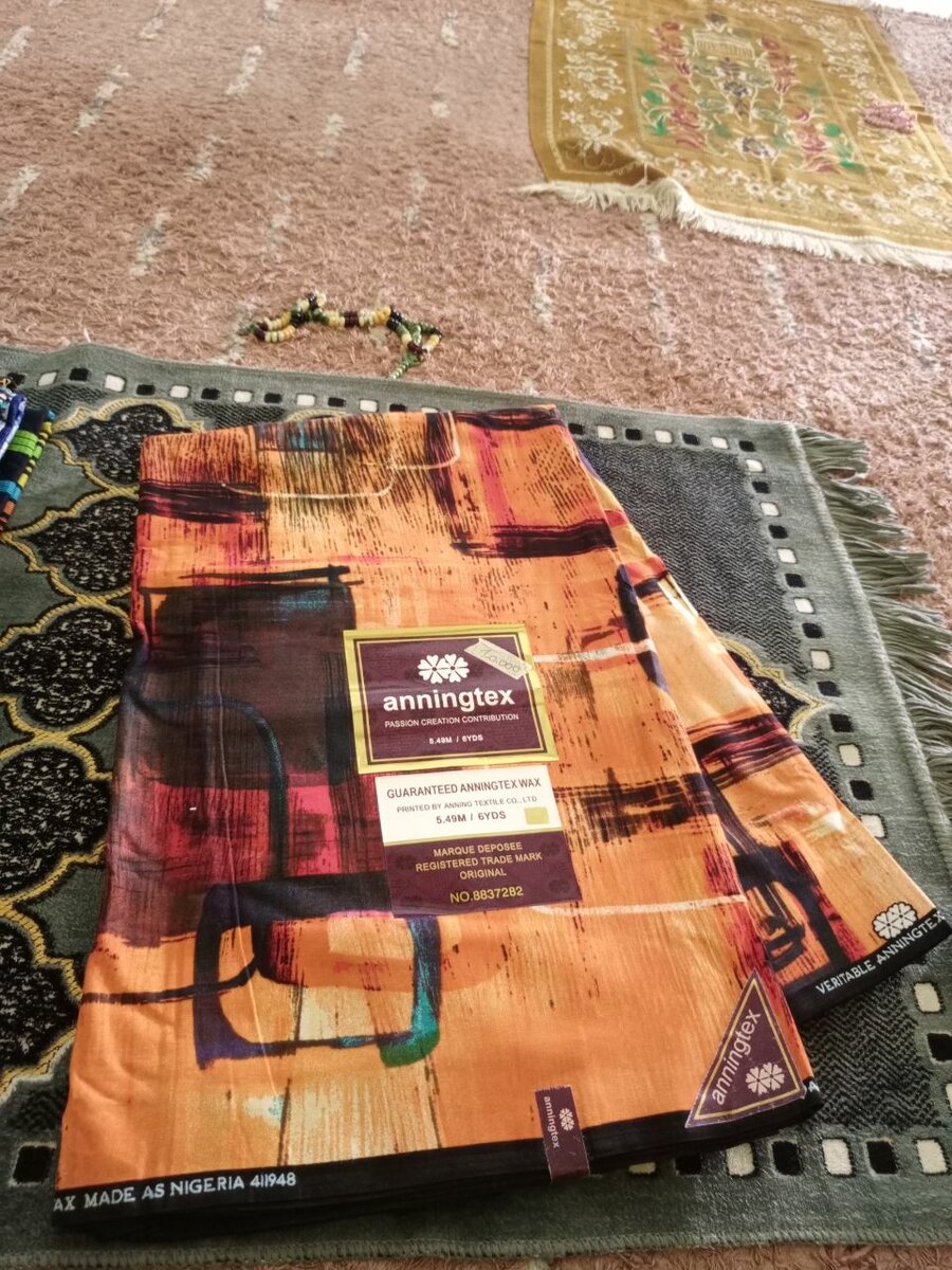 Tissu Wax Anningtex Orange