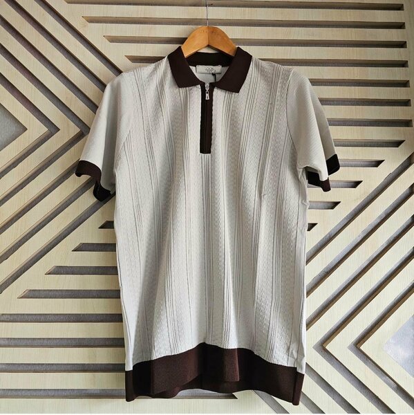 Polo rétro homme en tricot