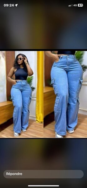 Jeans taille haute femme