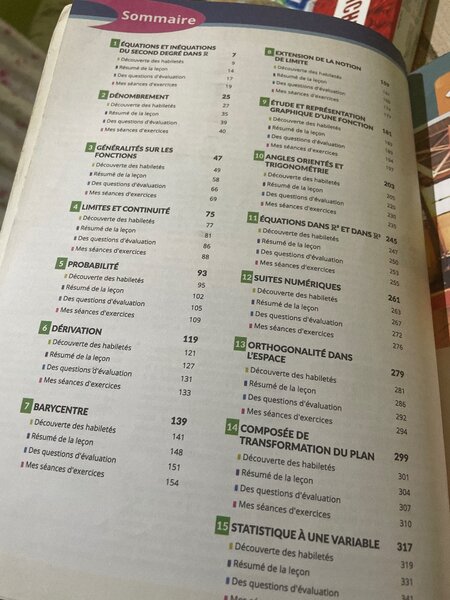 Mon livre de mathématiques 1ère