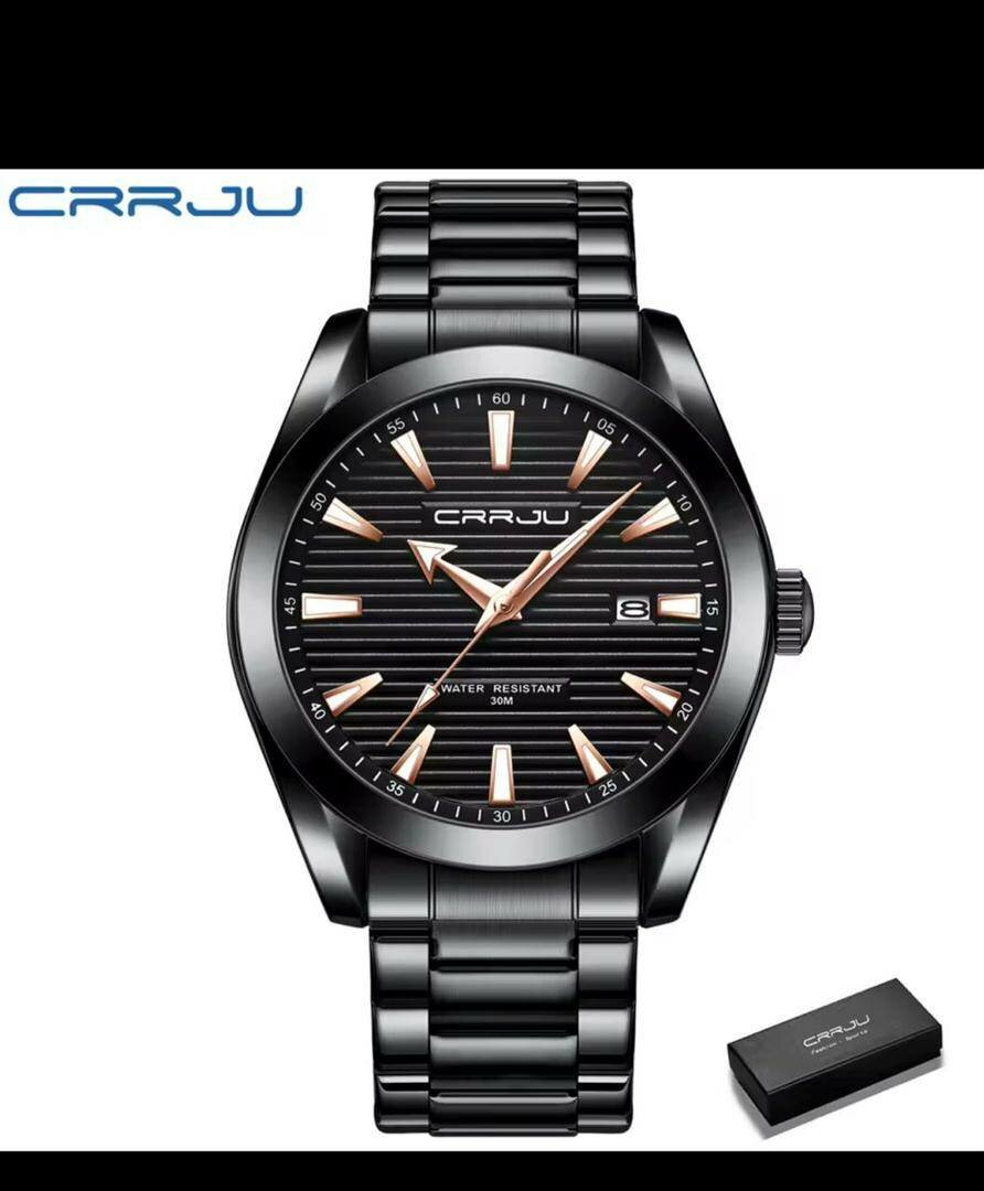 Montre Homme CRRJU Noire Élégante