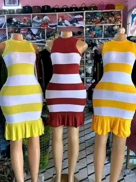 Robe rayée été élégante