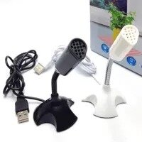 Usb Mini Stand Mic.Mini Microphone,USB 2.0 Desktop Microphone,Flexible Condenser Mic,Desktop Stand Mic for Computer and Laptop