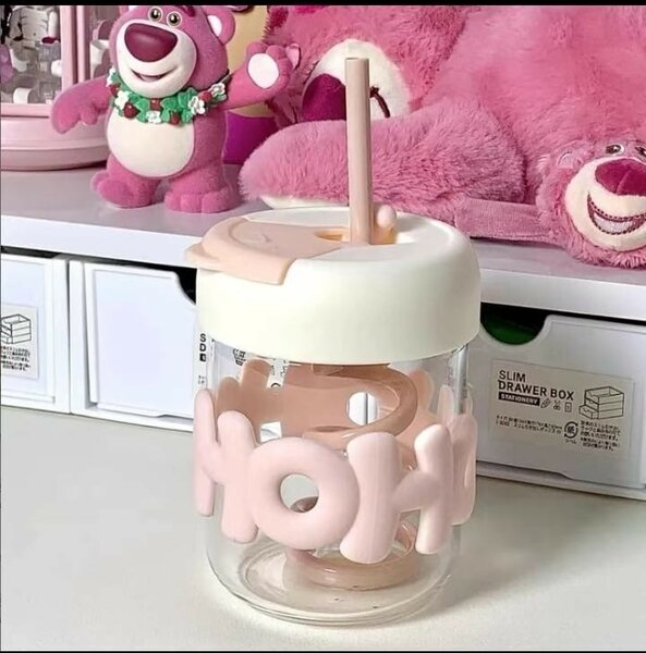 1pc Premium Heat Resistant Cork Sleeve Glass Coffee Mug - St