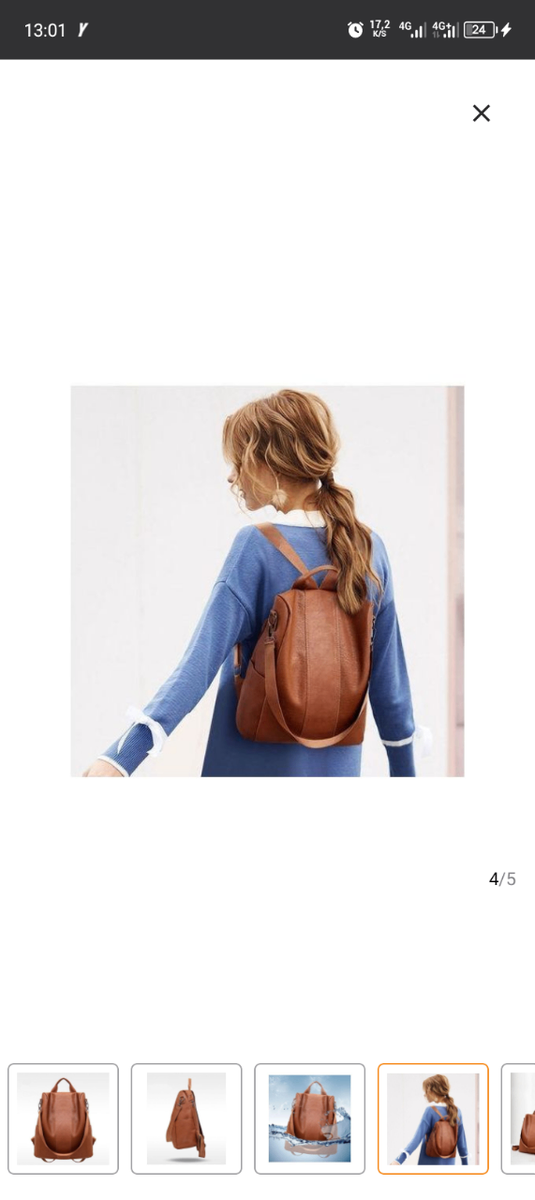 Sac à dos en cuir élégant