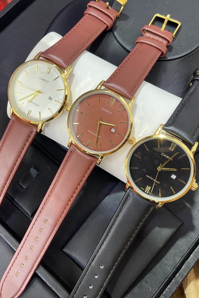 Casio leather watches