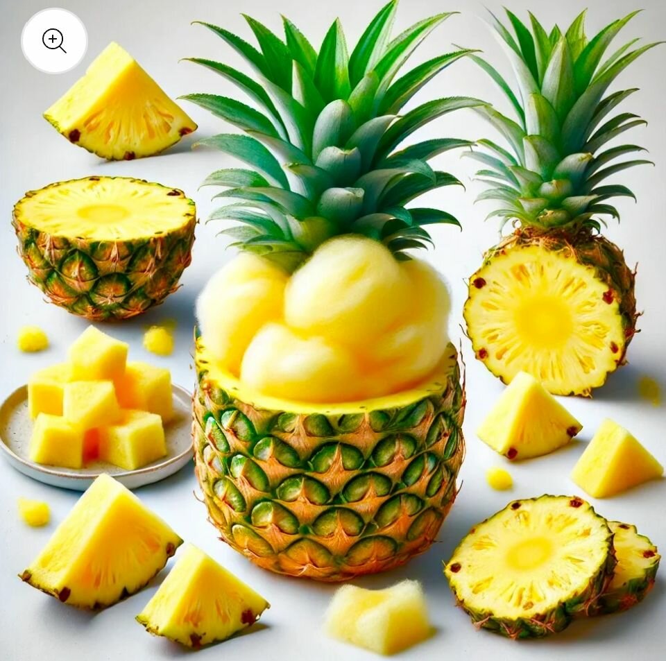 Sucre Barbe à Papa Ananas