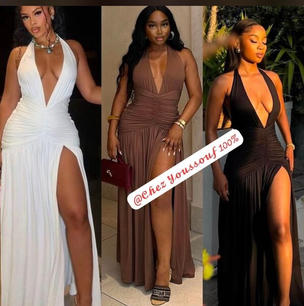 Robe Élegante avec Fente Haute