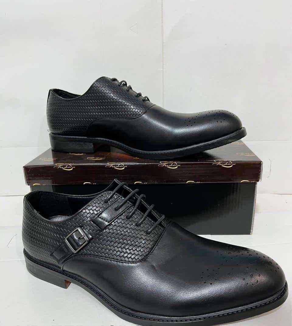 Men's leather boots,black Sizes: 40-45
