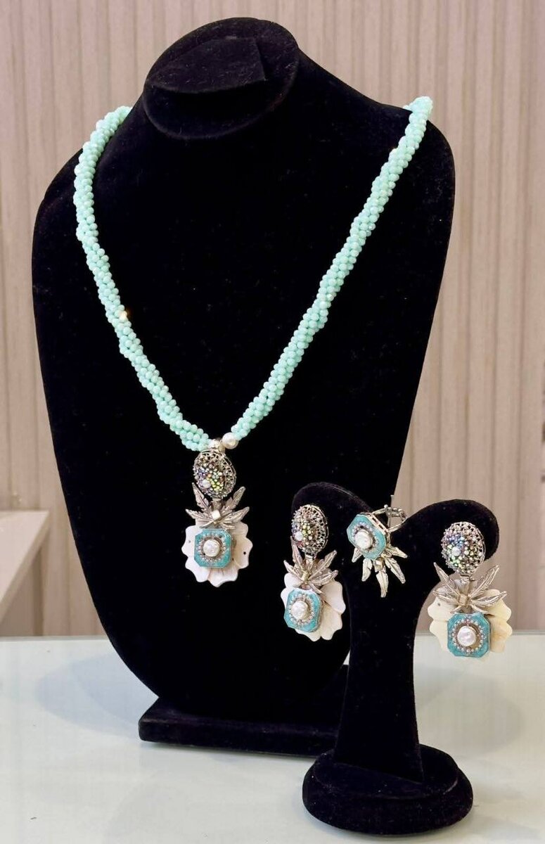 Ladies wedding set Necklace earrings and ring