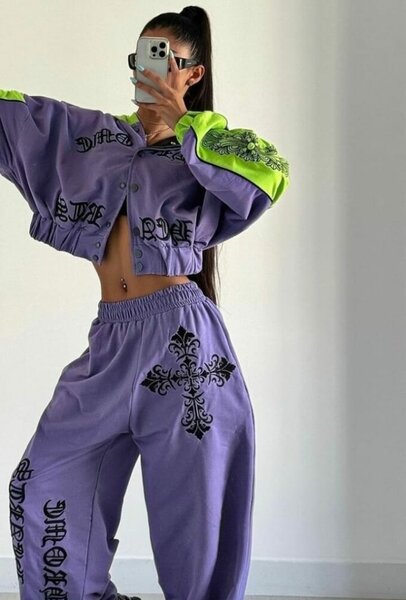 Ensemble survêtement violet femme