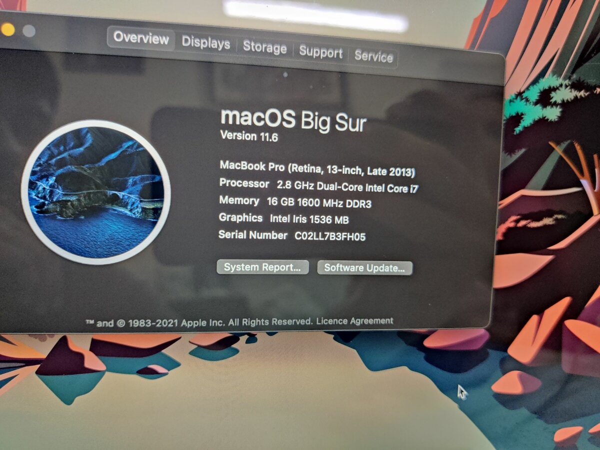 Macbook Pro Late 2013 with PSP-2001 Free