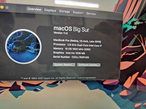 Macbook Pro Late 2013 with PSP-2001 Free