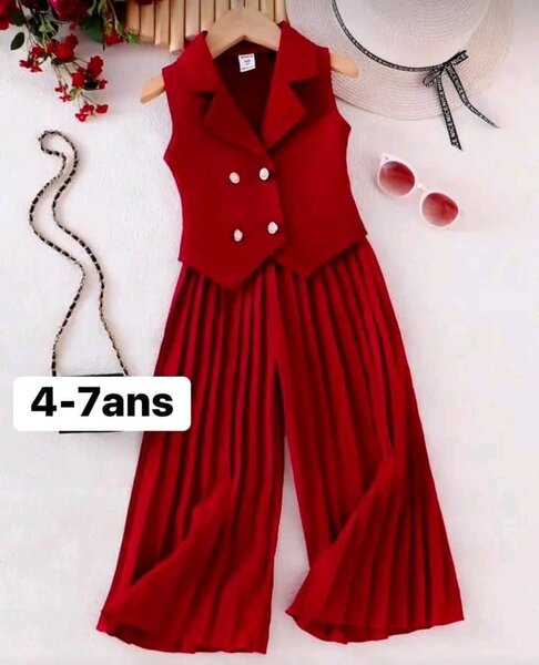 Ensemble élégant rouge enfant