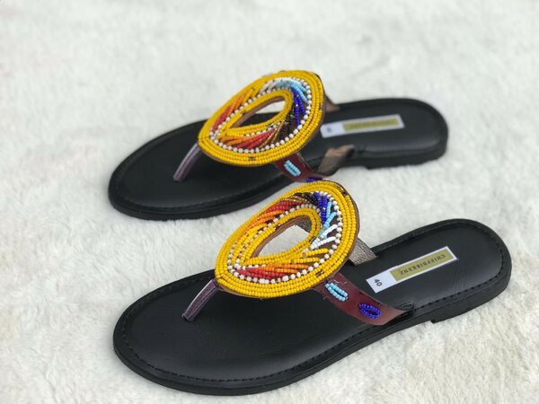 Beaded slippers