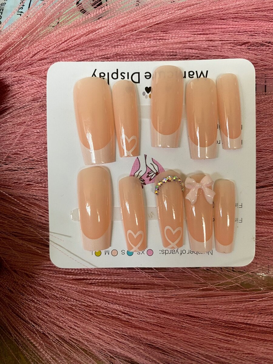 Ongles Press-Ons Rose Nudes