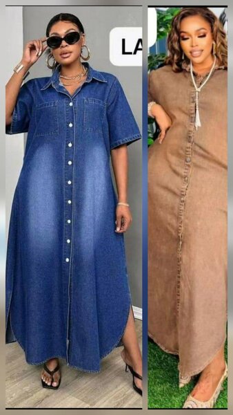 Robe maxi en jean tendance