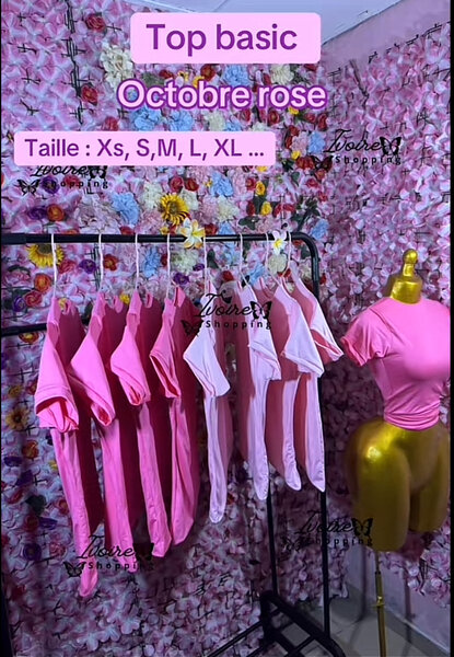 T-shirt Rose Femme Basique