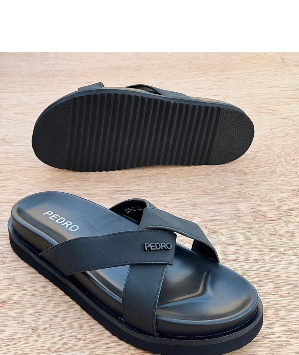 Sandales noires Pedro