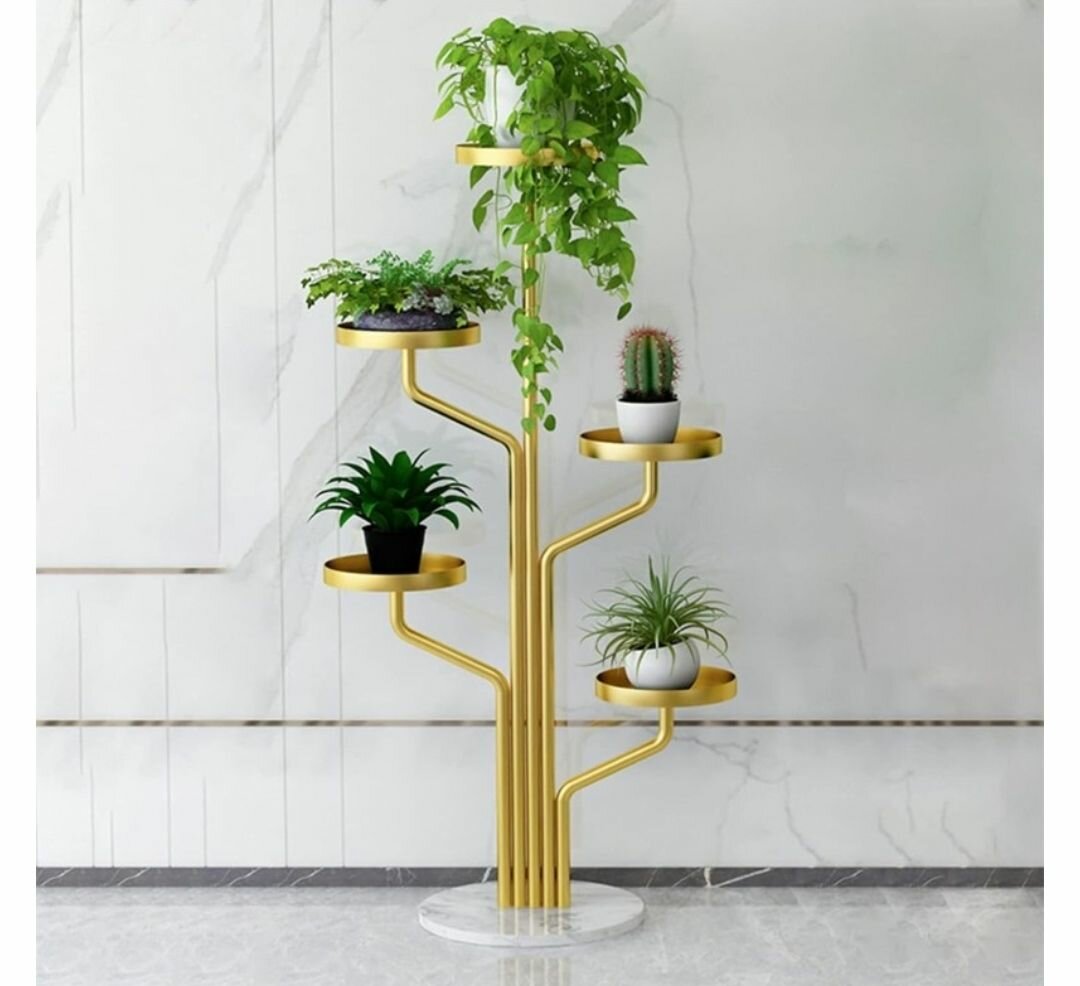 CORNER PLANT STAND LIVING ROOM WROUGHT IRON FLOWER STAND (W2