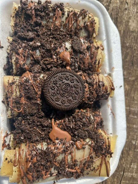 Crêpes au chocolat Oreo croustillantes