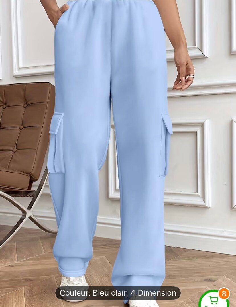 Pantalon cargo ample mode