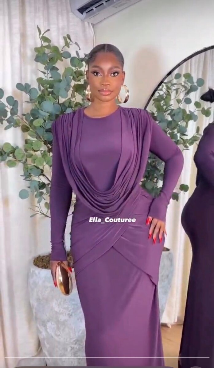 Robe longue drapée élégante