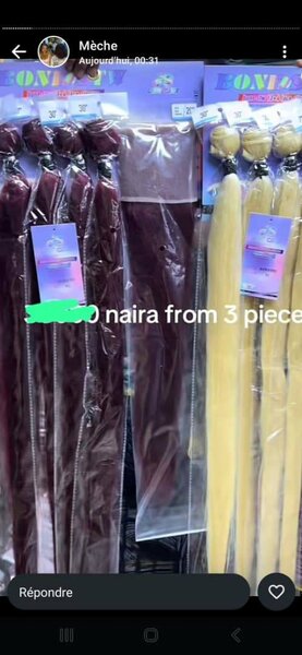 Extensions de cheveux synthétiques