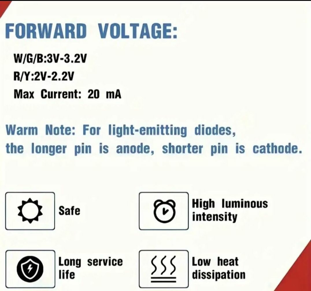 Boîte de 500 LED 5mm multicolores