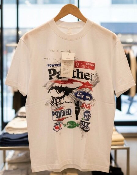 T-shirt graphique en coton blanc