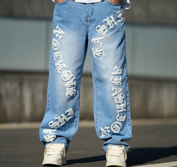 Jean baggy imprimé homme