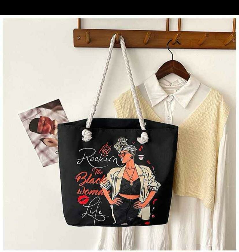 Sac cabas avec motifs artistiques