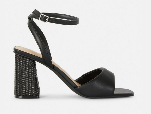 Black block sandals