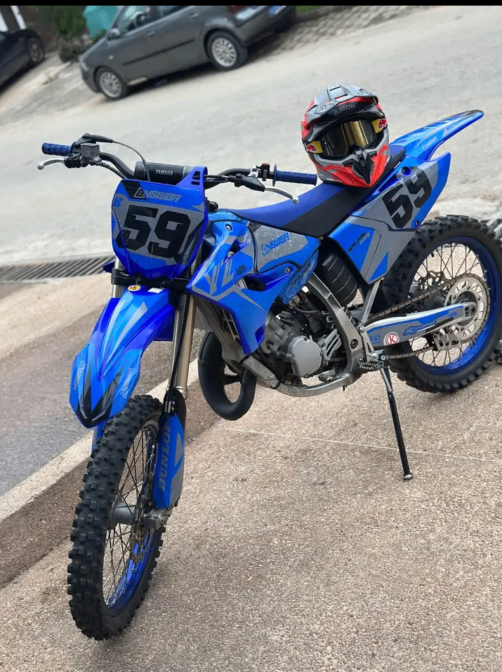 Moto Cross Performance Bleue