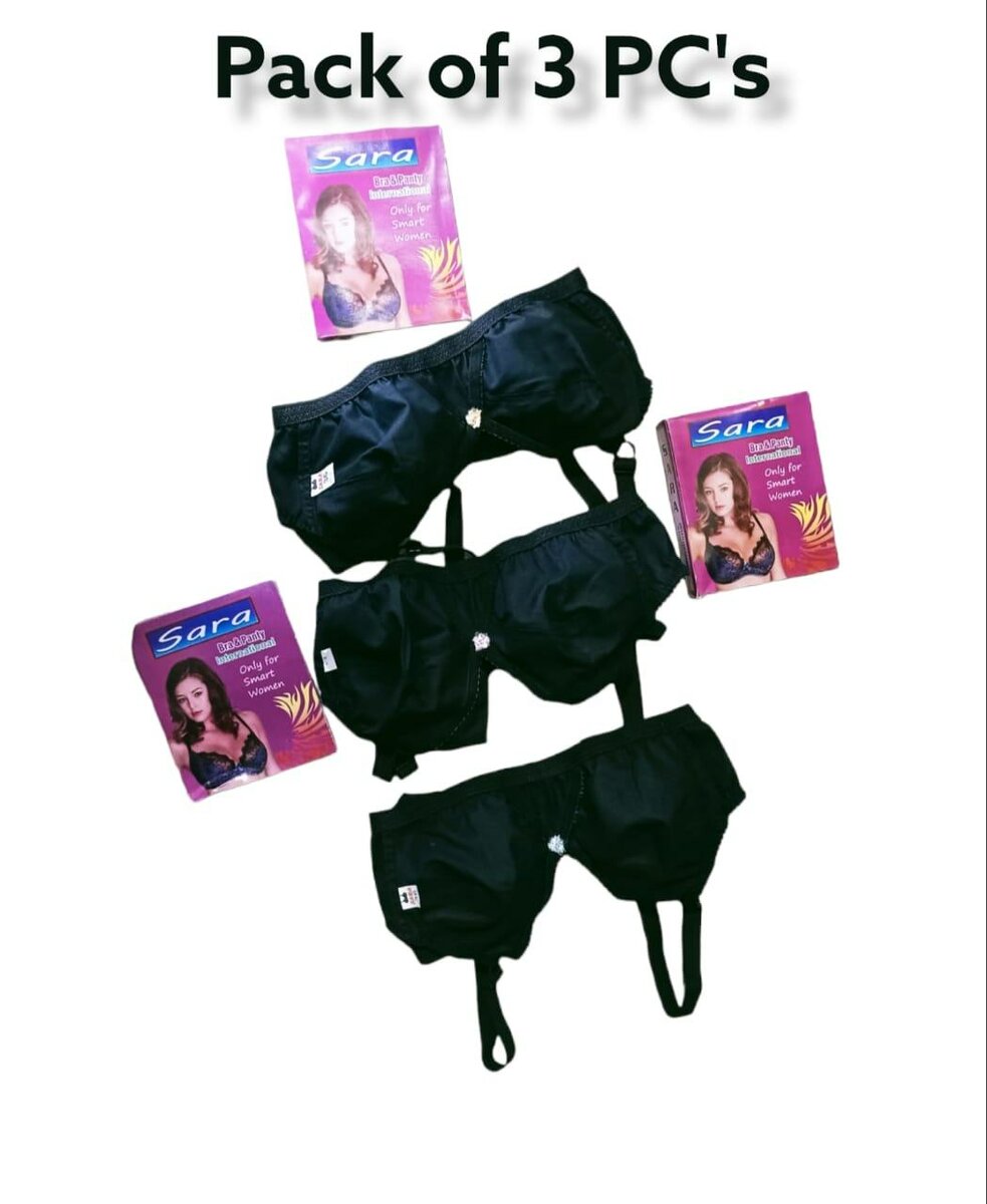 Cotton plain Bra pack of 3 pcs
