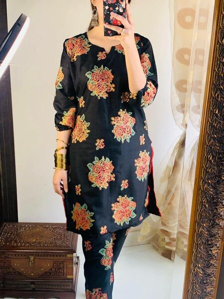 2pcs linen printed shirts and trouser