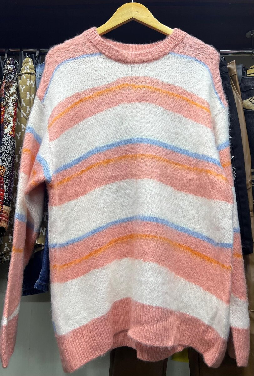 Pull oversize à motifs colorés