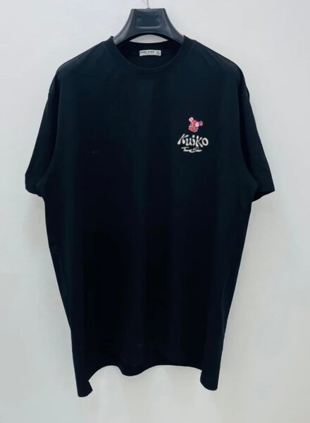 T-shirt noir imprimé graphique