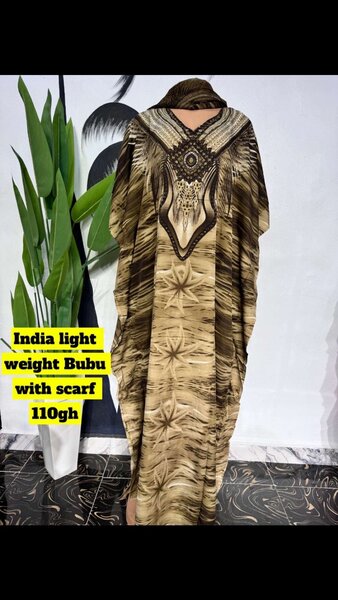 India light weight Bubu with scarf