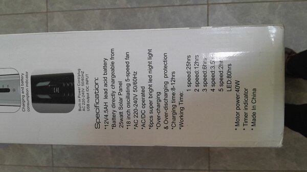 Volx Rechargeable Fan