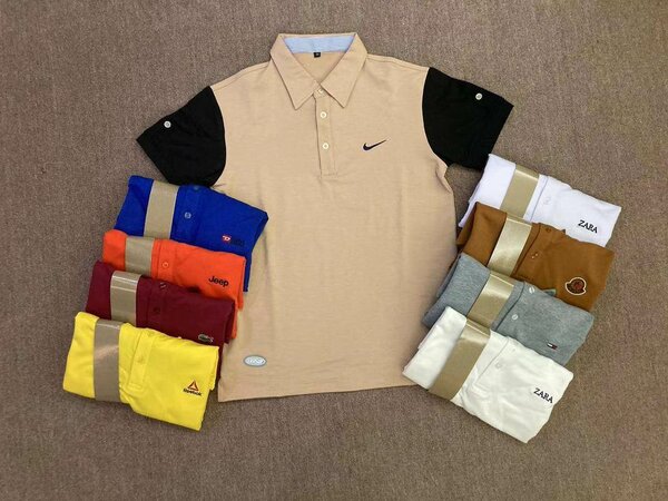 Polo en coton multicolore