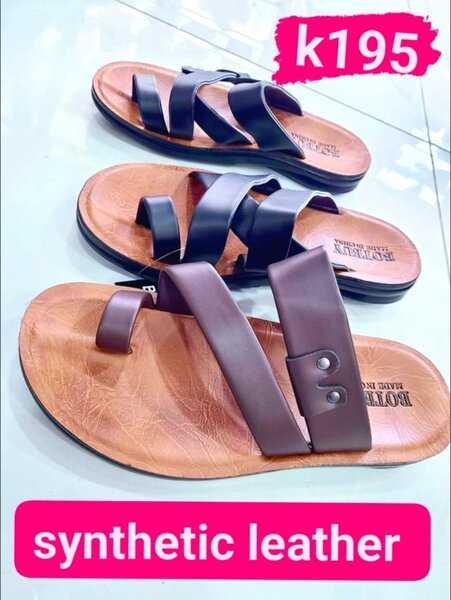 Synthetic leather slippers